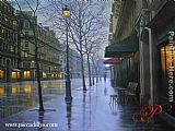 Rue Canvas Paintings - Rue de Louvre